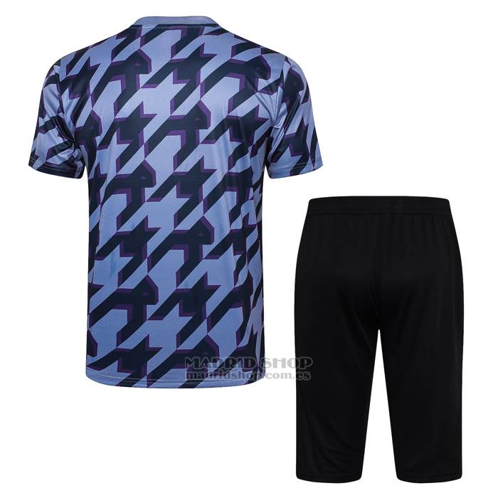 Chandal del Real Madrid Manga Corta 2024-2025 Negro y Gris - Pantalon Corto